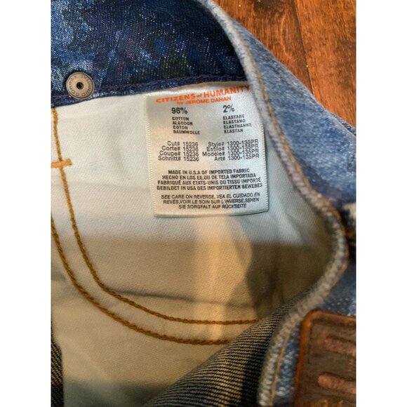 Citizens of Humanity Blue Avedon Skinny Leg Paisley Print Jeans, Size 31, NWT! - Picture 10 of 10